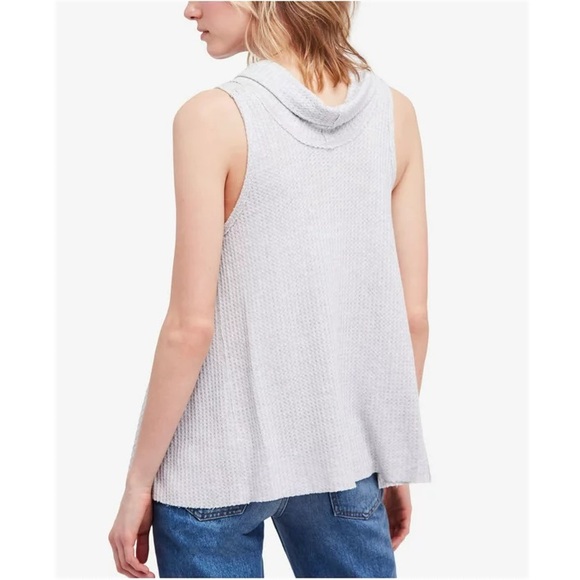 Free People Grey Swing It Cowl Neck Sleeveless Top - Picture 3 of 9